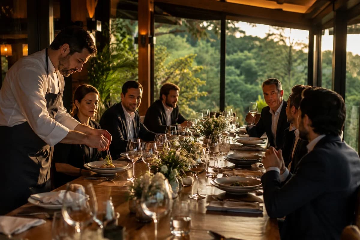 Como a gastronomia transforma encontros corporativos em experiências premium?